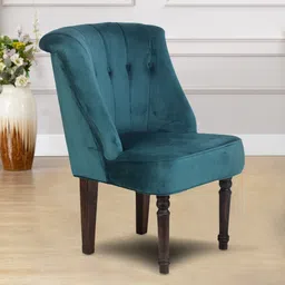 GLOBALLY INDIAN Blue Wooden Accent-Style Chair-picture-32
