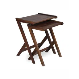 GLOBALLY INDIAN Brown Wooden Rectangle BedsideTable-picture-16