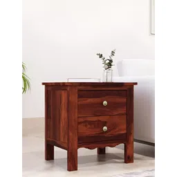 GLOBALLY INDIAN Brown Wooden Rectangle BedsideTable-picture-13