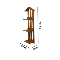GLOBALLY INDIAN Brown Wooden Wall Shelf-picture-57