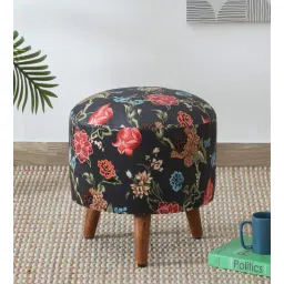 globally indian Medessa Sheesham Wood Seating Stool In Black Color-picture-11