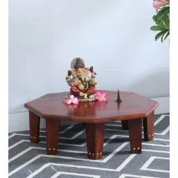 Sheesham Wood Pooja Chowkie In Brown By Globally Indian-picture-11