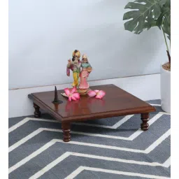 Sheesham Wood Pooja Chowkie In Brown By Globally Indian-picture-29