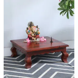 Sheesham Wood Pooja Chowkie In Brown By Globally Indian-picture-33