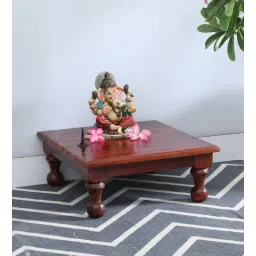 Sheesham Wood Pooja Chowkie In Brown By Globally Indian-picture-19