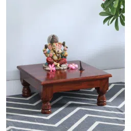 Sheesham Wood Pooja Chowkie In Brown By Globally Indian-picture-13