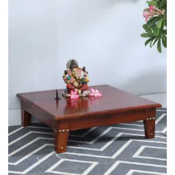 Sheesham Wood Pooja Chowkie In Brown By Globally Indian-picture-14