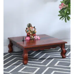 Sheesham Wood Pooja Chowkie In Brown By Globally Indian-picture-15