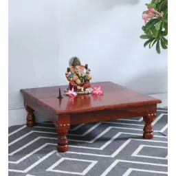 Sheesham Wood Pooja Chowkie In Brown By Globally Indian-picture-20