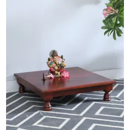 Sheesham Wood Pooja Chowkie In Brown By Globally Indian-picture-21