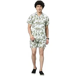 globalrang Men's Rayon Printed Co-ord Set Regular Fit Night Dress-picture-38