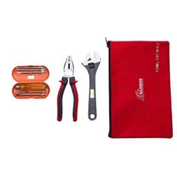 Globus 809 1 Pc Steel Black Adjustable Wrench, Red &a; Black Plier &a; 6 Pcs Screwdriver Hand Tool Set-picture-23