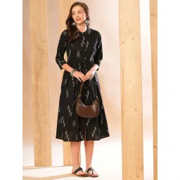 Globus Black & White Cotton Printed Shirt Dress-picture-18