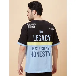 Globus Black Colourblocked Pure Cotton Sports T-Shirt-picture-22