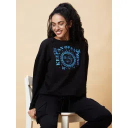 Globus Black Cotton Graphic Print Sweatshirt-picture-28