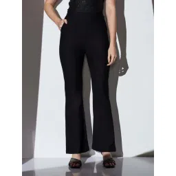 Globus Black Flared Fit Trousers image 1