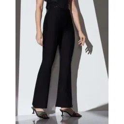 Globus Black Flared Fit Trousers image 4