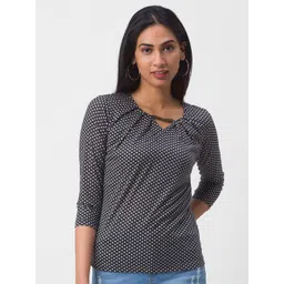 Globus Black Polka Dot Regular Top-picture-28