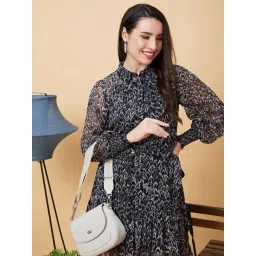 Globus Black Printed Fit & Flare Dress-picture-26