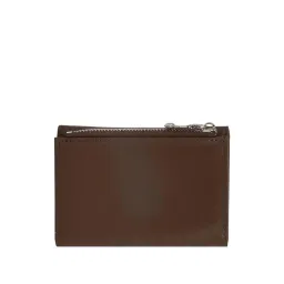 Globus Brown Solid Tri-Fold Wallet for Women-picture-12