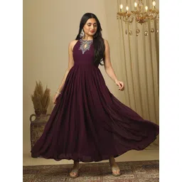 Globus Embroidered Flared Maxi Ethnic Dress-picture-19
