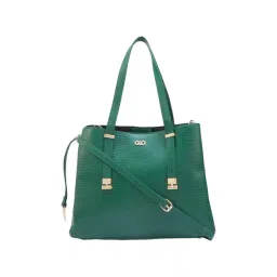 Globus Forest Green Textured Medium Handbag-picture-45