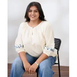 globus Gloplus Women Round Keyhole Neck Raglan Sleeves Plus Size Top-picture-19