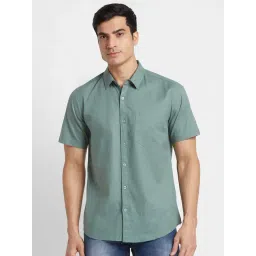 Globus Green Regular Fit Cotton Shirt-picture-13