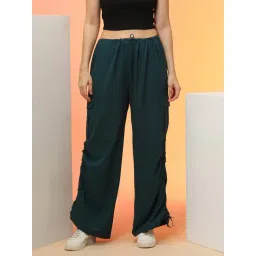 Globus Green Relaxed Fit High Rise Cargo Pants-picture-11