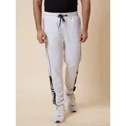 Globus Grey Melange Regular Fit Printed Cotton Sports Joggers-image-15