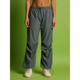 Globus Grey Relaxed Fit Mid Rise Joggers-picture-30