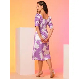 Globus Lavender & White Floral Print Midi Dress image 2