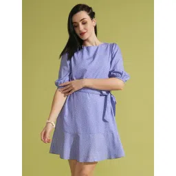 Globus Lavender Polka Dot A Line Dress-picture-29