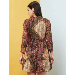 Globus Multicolor Printed A Line Dress image 2