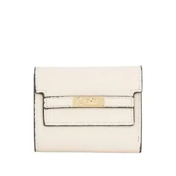 Globus Off White Solid Tri-Fold Wallet for Women-picture-43