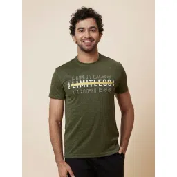 Globus Olive Regular Fit Printed Cotton Crew T-Shirt-picture-17