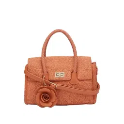 Globus Orange Textured Medium Handbag-picture-24