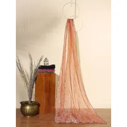 Globus Peach Embroidered Dupatta-picture-35