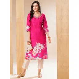 Globus Pink Embellished Kurta-picture-42