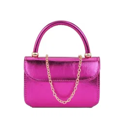 Globus Pink Textured Small Satchel Handbag-picture-31