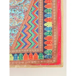 globus Pure Silk Printed Multicolor Women Dupatta-picture-12