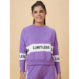 Globus Purple & White Typography Printed Pullover Sweatshirt-picture-35