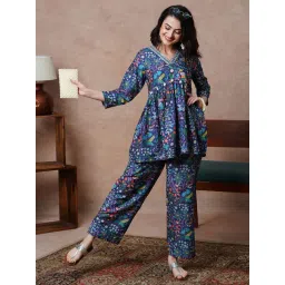 Globus Purple Floral Print Co-Ord Set-picture-32