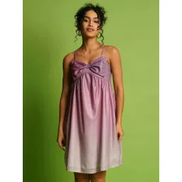 Globus Purple Textured A Line Dress-picture-40