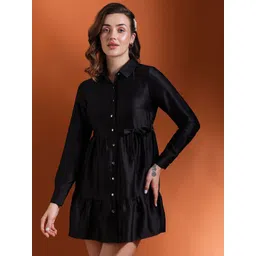 Globus Satin Shirt Dress Comes with a belt-picture-22
