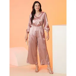 Globus Taupe V-Neck Basic Jumpsuit-picture-11