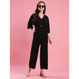 Globus V-Neck Cut-out detailS Basic Jumpsuit-picture-39