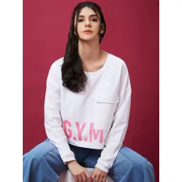 Globus White Cotton Graphic Print Sweatshirt-picture-39