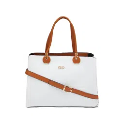 Globus White Solid Medium Handbag-picture-29