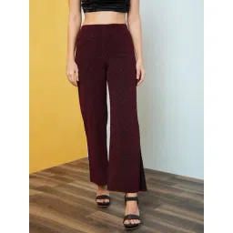 Globus Wine Textured High Rise Jeggings-picture-35